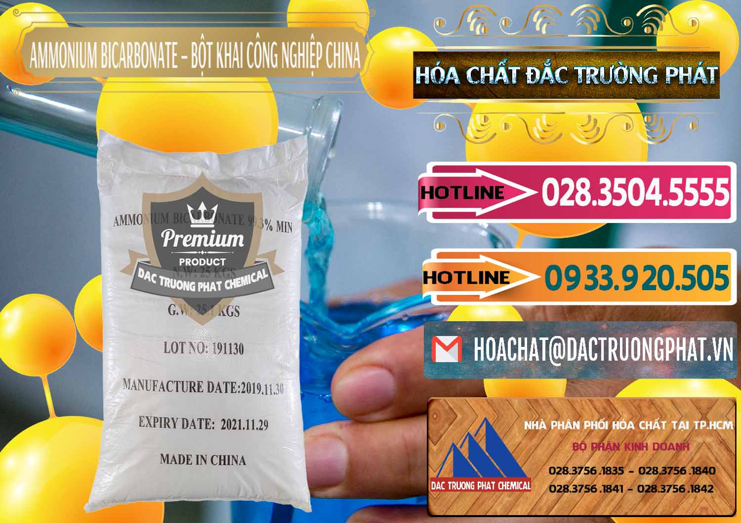 Cty cung ứng - bán Ammonium Bicarbonate – Bột Khai Công Nghiệp Trung Quốc China - 0020 - Cty chuyên bán - cung cấp hóa chất tại TP.HCM - dactruongphat.vn