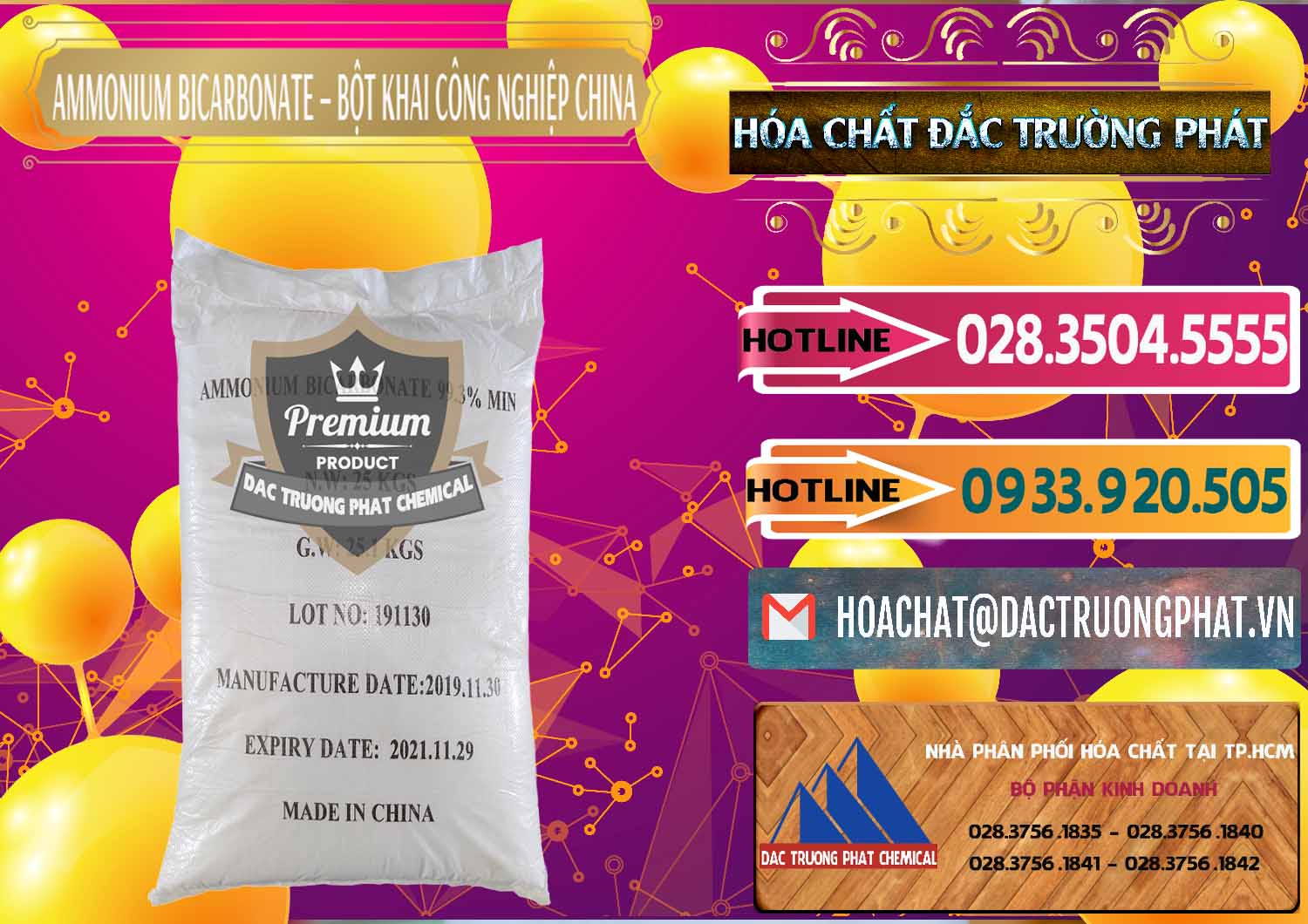 Nhà cung cấp _ bán Ammonium Bicarbonate – Bột Khai Công Nghiệp Trung Quốc China - 0020 - Công ty chuyên phân phối và bán hóa chất tại TP.HCM - dactruongphat.vn