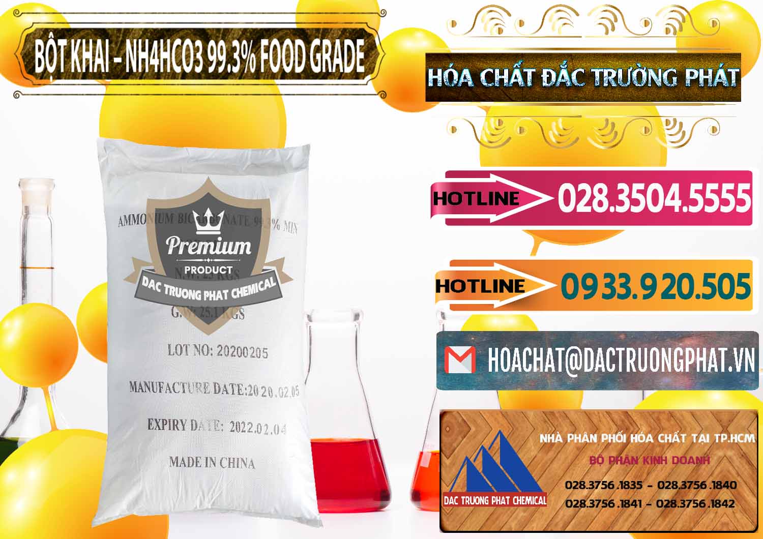 Cty chuyên bán & phân phối Ammonium Bicarbonate – Bột Khai NH4HCO3 Food Grade Trung Quốc China - 0019 - Công ty chuyên cung cấp và bán hóa chất tại TP.HCM - dactruongphat.vn