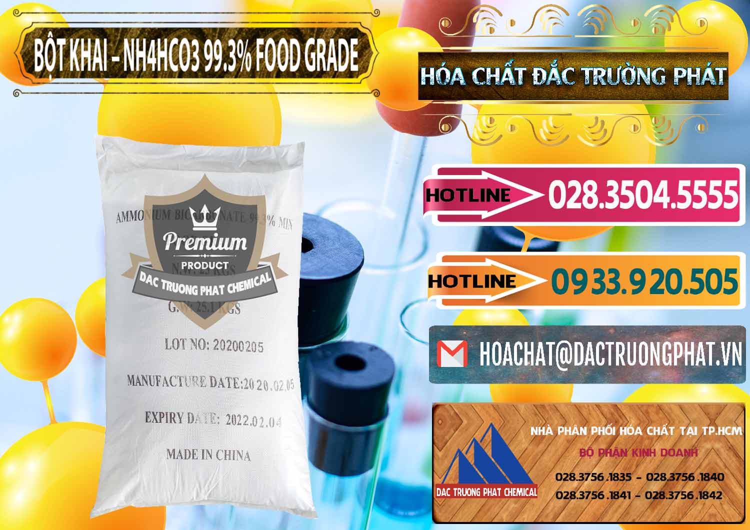 Cty bán - cung cấp Ammonium Bicarbonate – Bột Khai NH4HCO3 Food Grade Trung Quốc China - 0019 - Cty nhập khẩu _ cung cấp hóa chất tại TP.HCM - dactruongphat.vn