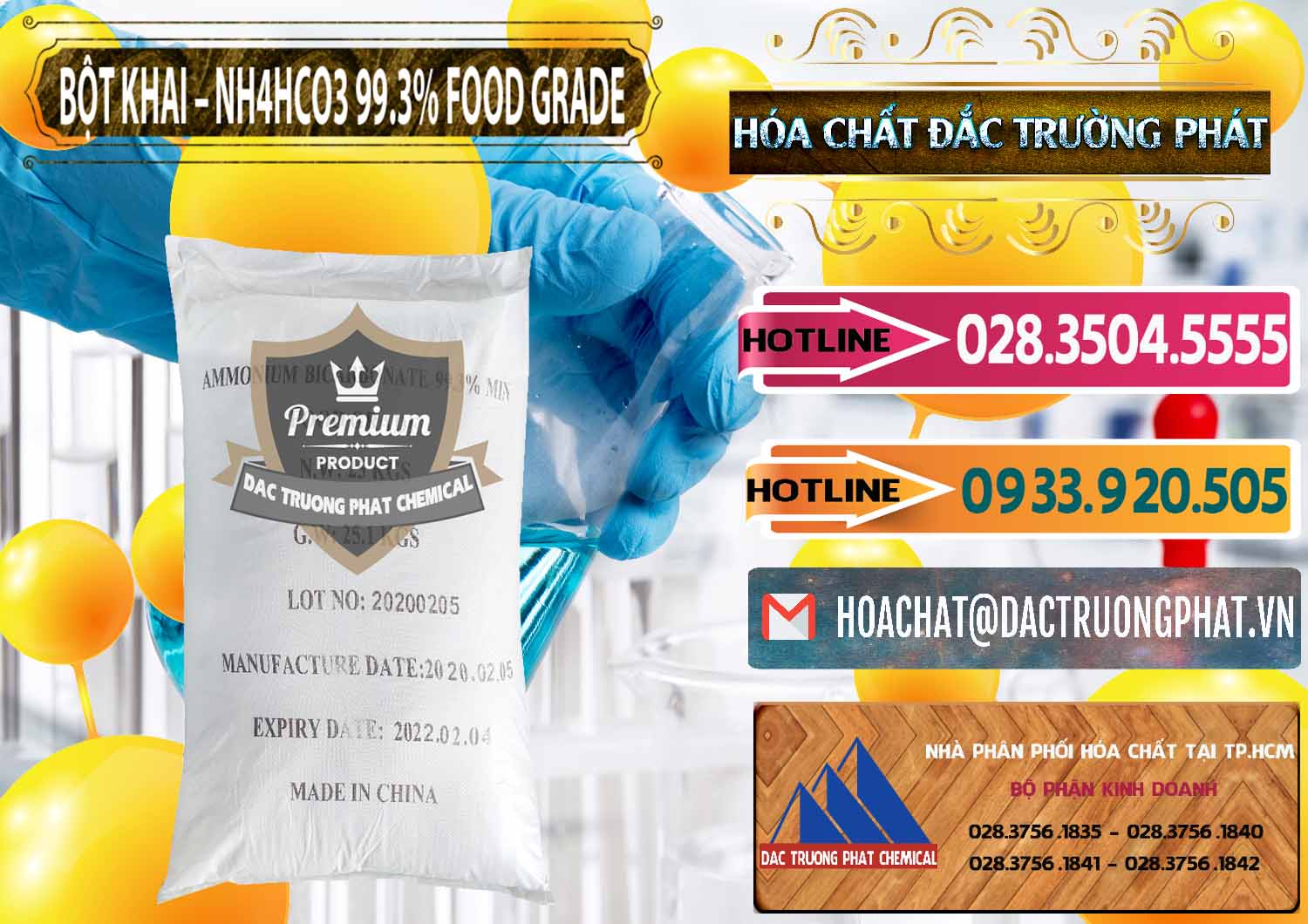 Đơn vị chuyên cung ứng _ bán Ammonium Bicarbonate – Bột Khai NH4HCO3 Food Grade Trung Quốc China - 0019 - Bán - phân phối hóa chất tại TP.HCM - dactruongphat.vn