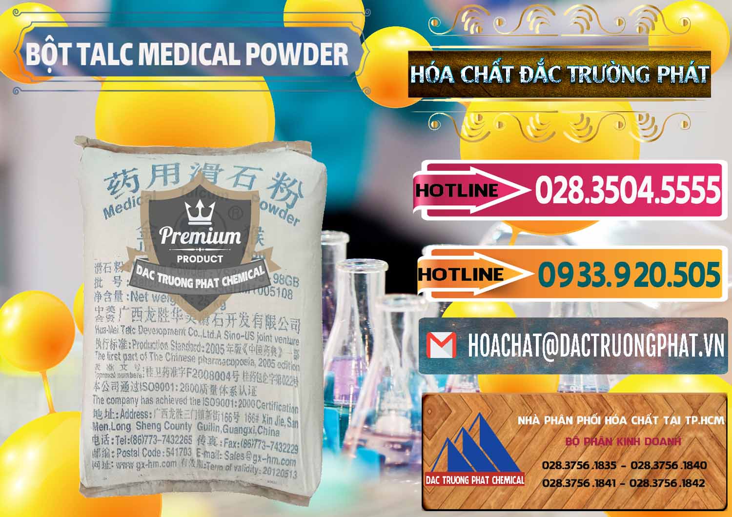 Công ty chuyên kinh doanh ( bán ) Bột Talc Medical Powder Trung Quốc China - 0036 - Chuyên cung cấp & kinh doanh hóa chất tại TP.HCM - dactruongphat.vn