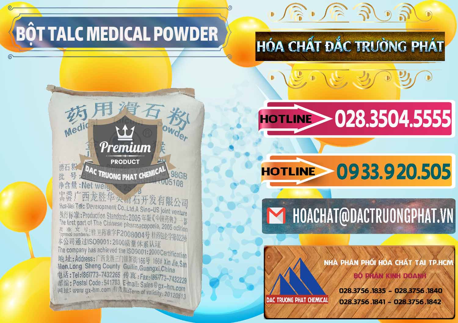 Chuyên nhập khẩu ( bán ) Bột Talc Medical Powder Trung Quốc China - 0036 - Nhà phân phối ( kinh doanh ) hóa chất tại TP.HCM - dactruongphat.vn