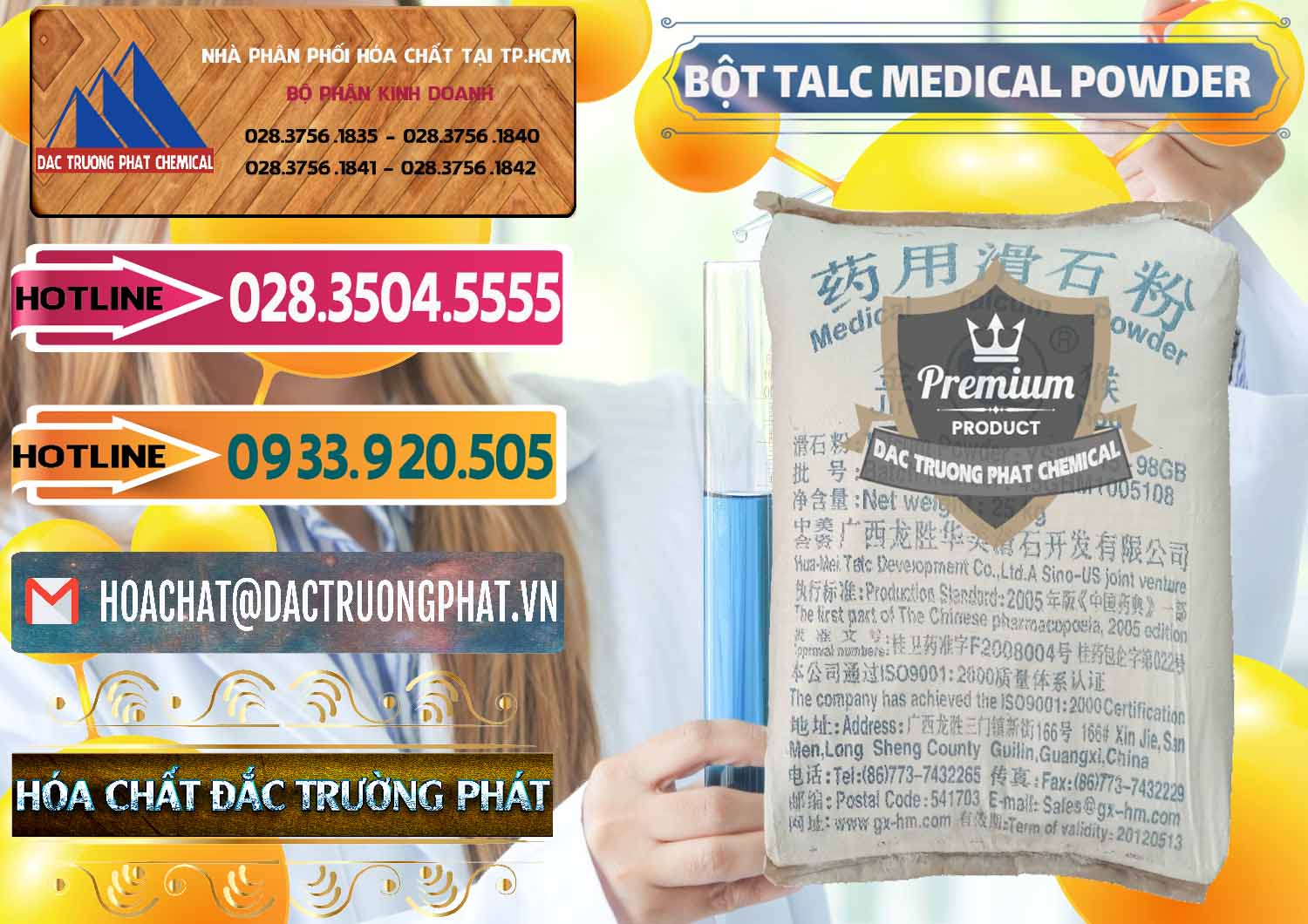 Chuyên bán _ cung ứng Bột Talc Medical Powder Trung Quốc China - 0036 - Cty chuyên cung ứng - phân phối hóa chất tại TP.HCM - dactruongphat.vn
