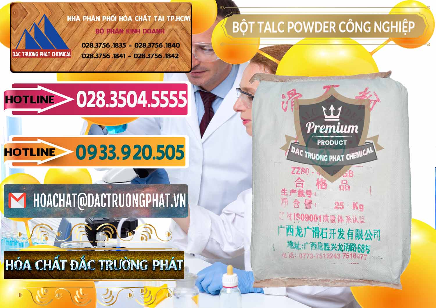Đơn vị nhập khẩu - bán Bột Talc Powder Công Nghiệp Trung Quốc China - 0037 - Chuyên cung cấp ( phân phối ) hóa chất tại TP.HCM - dactruongphat.vn