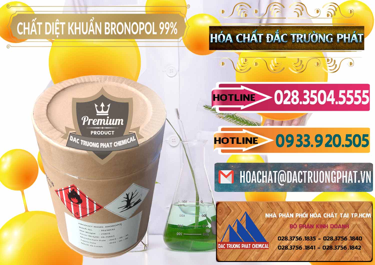 Nơi bán và phân phối Bronopol - C3H6BrNO4 Trung Quốc China - 0312 - Đơn vị phân phối ( cung cấp ) hóa chất tại TP.HCM - dactruongphat.vn