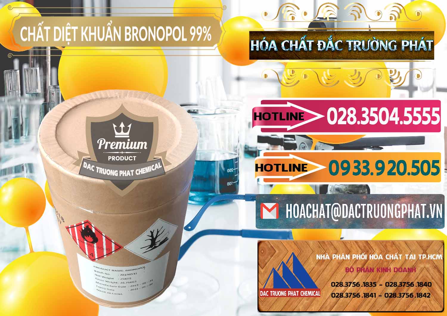 Bán Bronopol - C3H6BrNO4 Trung Quốc China - 0312 - Phân phối _ kinh doanh hóa chất tại TP.HCM - dactruongphat.vn