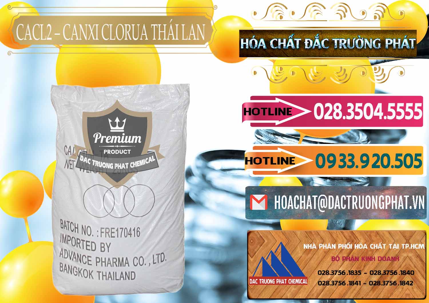 Đơn vị chuyên nhập khẩu _ bán CaCl2 – Canxi Clorua 96% Thái Lan - 0042 - Đơn vị cung cấp & nhập khẩu hóa chất tại TP.HCM - dactruongphat.vn