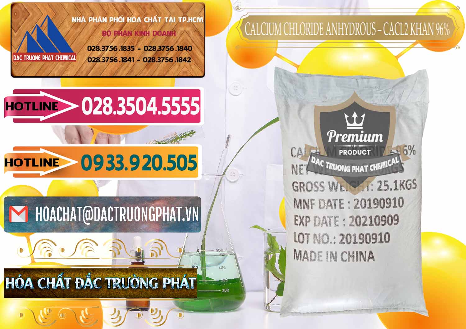 Đơn vị nhập khẩu _ bán CaCl2 – Canxi Clorua Anhydrous Khan 96% Trung Quốc China - 0043 - Đơn vị chuyên nhập khẩu _ cung cấp hóa chất tại TP.HCM - dactruongphat.vn