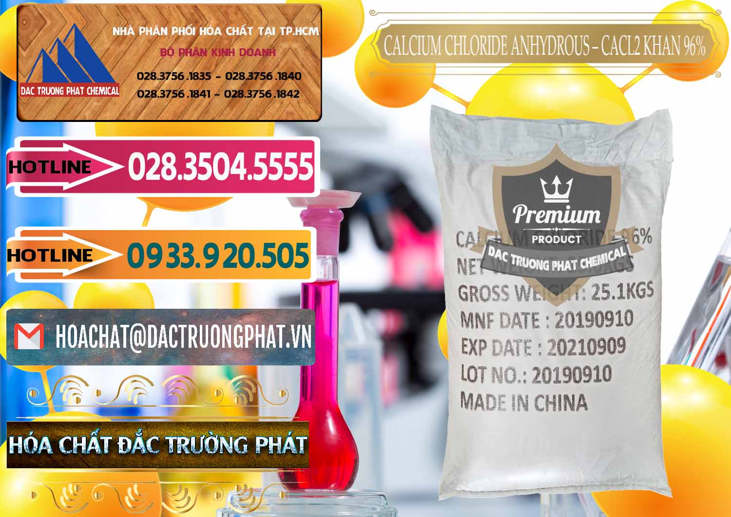 Công ty chuyên nhập khẩu & bán CaCl2 – Canxi Clorua Anhydrous Khan 96% Trung Quốc China - 0043 - Cty cung cấp ( nhập khẩu ) hóa chất tại TP.HCM - dactruongphat.vn