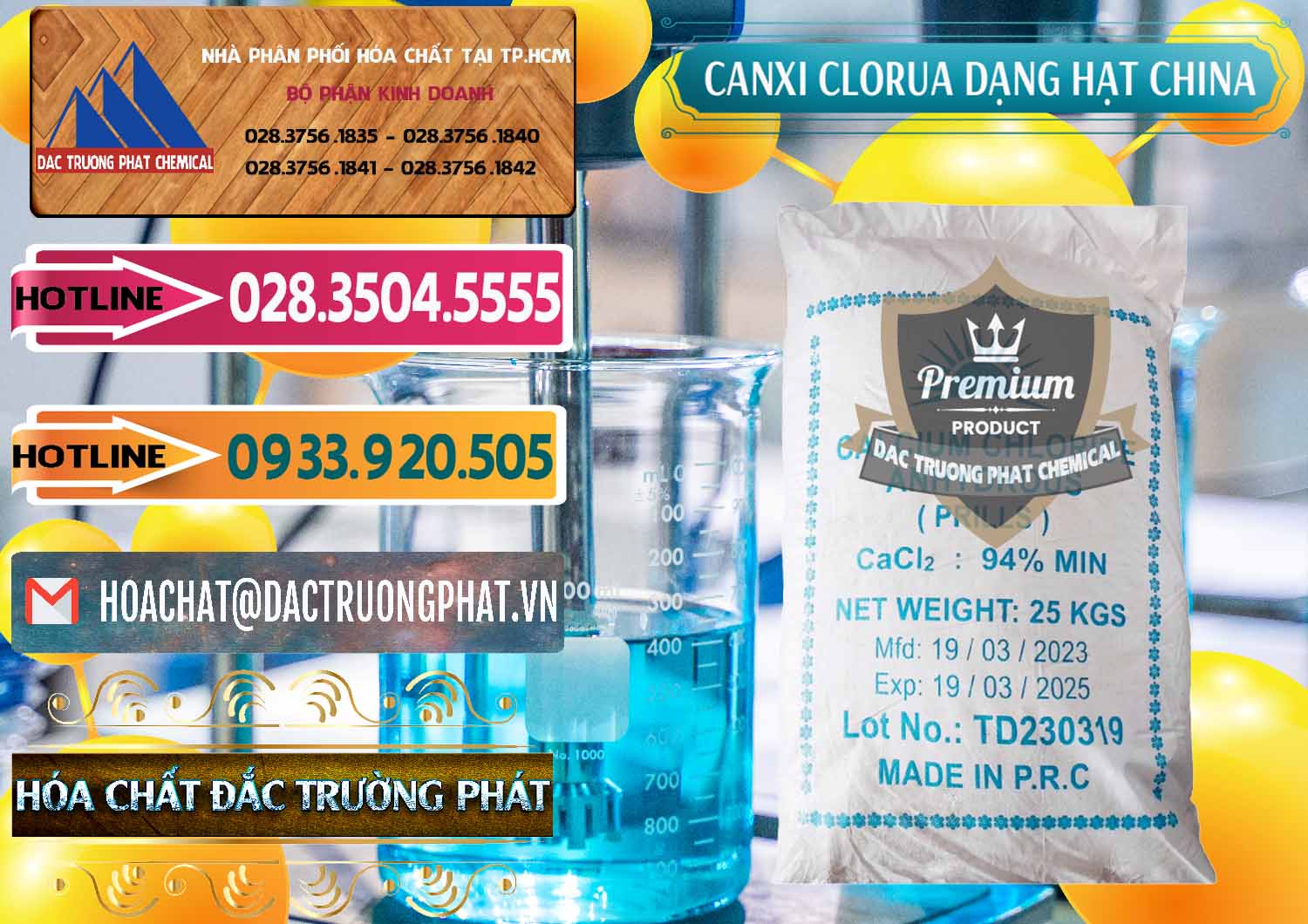 Cty cung cấp và bán CaCl2 – Canxi Clorua 94% Dạng Hạt Trung Quốc China - 0373 - Công ty cung cấp - kinh doanh hóa chất tại TP.HCM - dactruongphat.vn