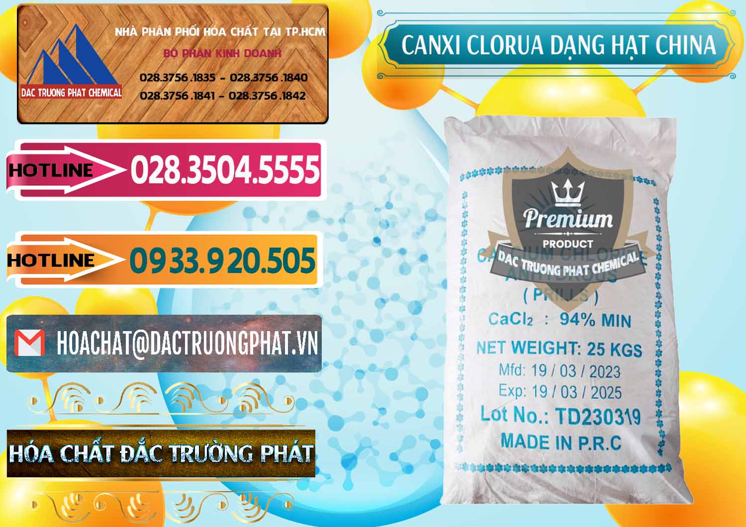 Nơi phân phối ( bán ) CaCl2 – Canxi Clorua 94% Dạng Hạt Trung Quốc China - 0373 - Nơi chuyên bán _ phân phối hóa chất tại TP.HCM - dactruongphat.vn