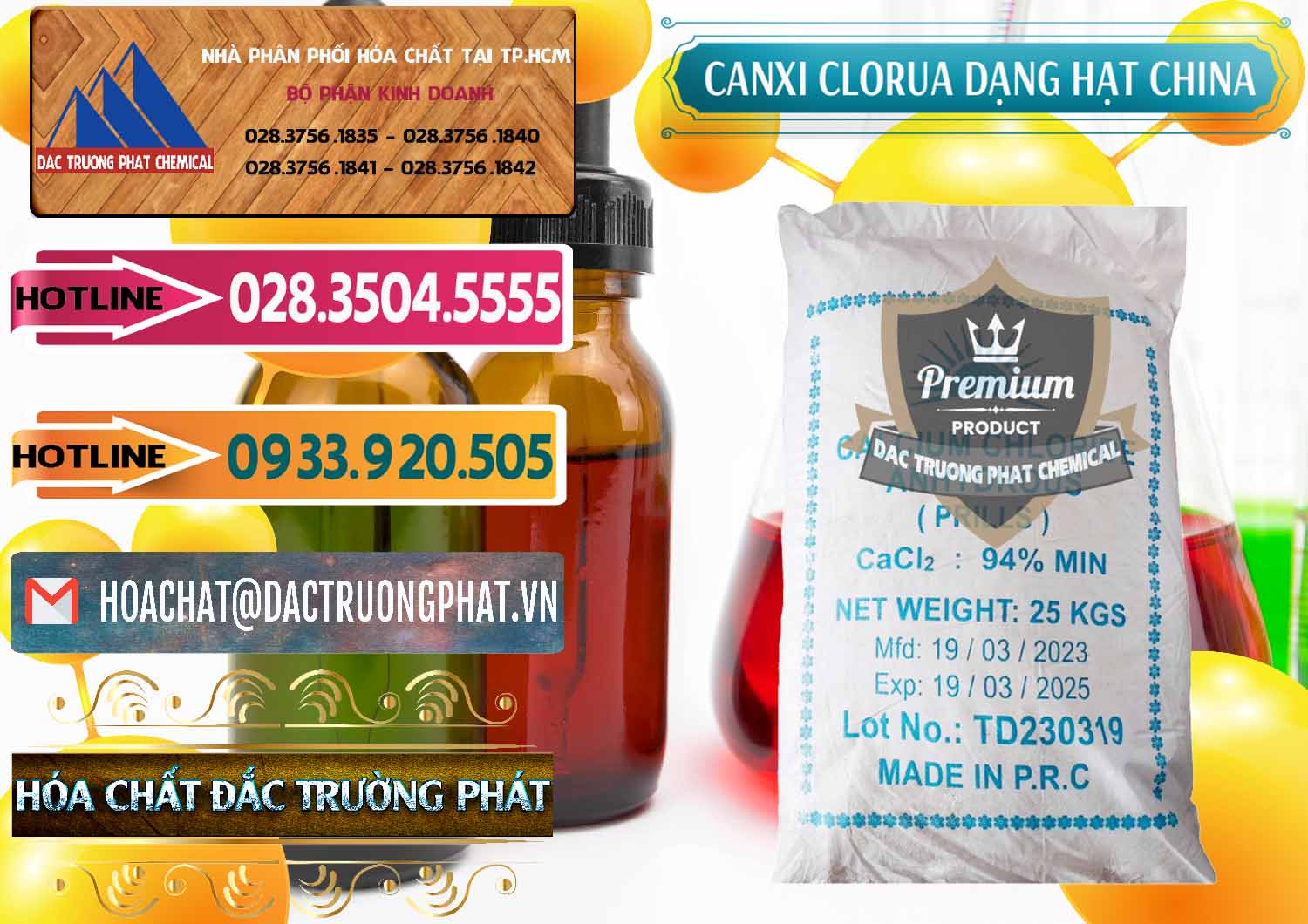 Công ty kinh doanh _ bán CaCl2 – Canxi Clorua 94% Dạng Hạt Trung Quốc China - 0373 - Đơn vị phân phối ( bán ) hóa chất tại TP.HCM - dactruongphat.vn