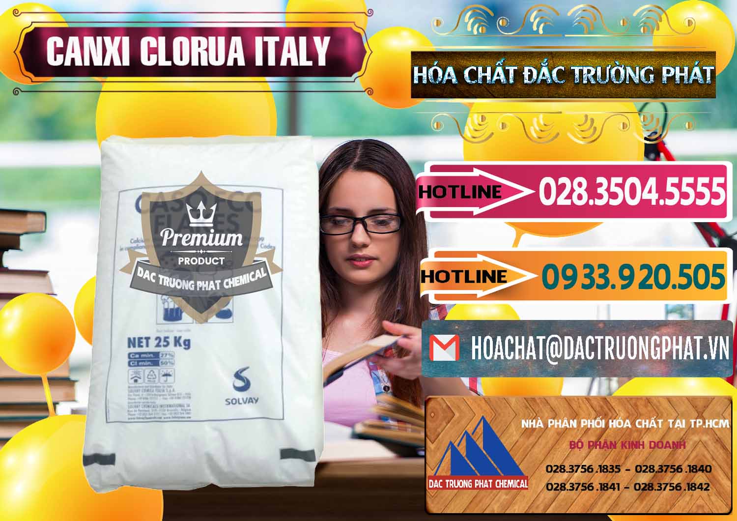 Đơn vị chuyên nhập khẩu - bán CaCl2 – Canxi Clorua Food Grade Ý Italy - 0435 - Cty phân phối & nhập khẩu hóa chất tại TP.HCM - dactruongphat.vn