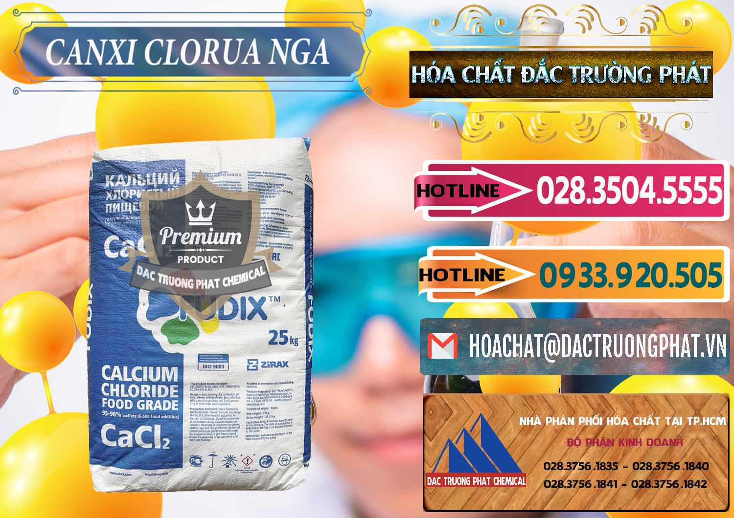 Đơn vị chuyên bán ( cung cấp ) CaCl2 – Canxi Clorua Nga Russia - 0430 - Bán ( cung cấp ) hóa chất tại TP.HCM - dactruongphat.vn