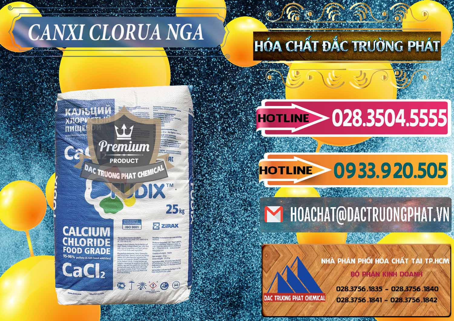 Nơi chuyên bán & phân phối CaCl2 – Canxi Clorua Nga Russia - 0430 - Đơn vị cung cấp và bán hóa chất tại TP.HCM - dactruongphat.vn