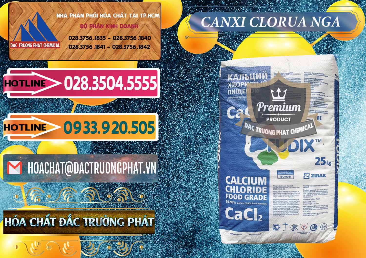 Cty chuyên bán & phân phối CaCl2 – Canxi Clorua Nga Russia - 0430 - Công ty cung cấp & bán hóa chất tại TP.HCM - dactruongphat.vn