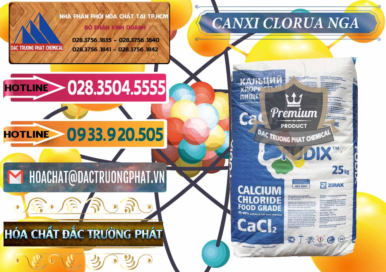 Cty cung cấp - bán CaCl2 – Canxi Clorua Nga Russia - 0430 - Công ty chuyên kinh doanh - phân phối hóa chất tại TP.HCM - dactruongphat.vn
