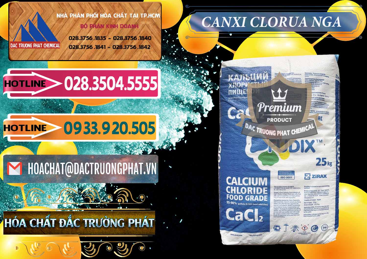 Nơi bán & cung ứng CaCl2 – Canxi Clorua Nga Russia - 0430 - Đơn vị cung cấp - kinh doanh hóa chất tại TP.HCM - dactruongphat.vn