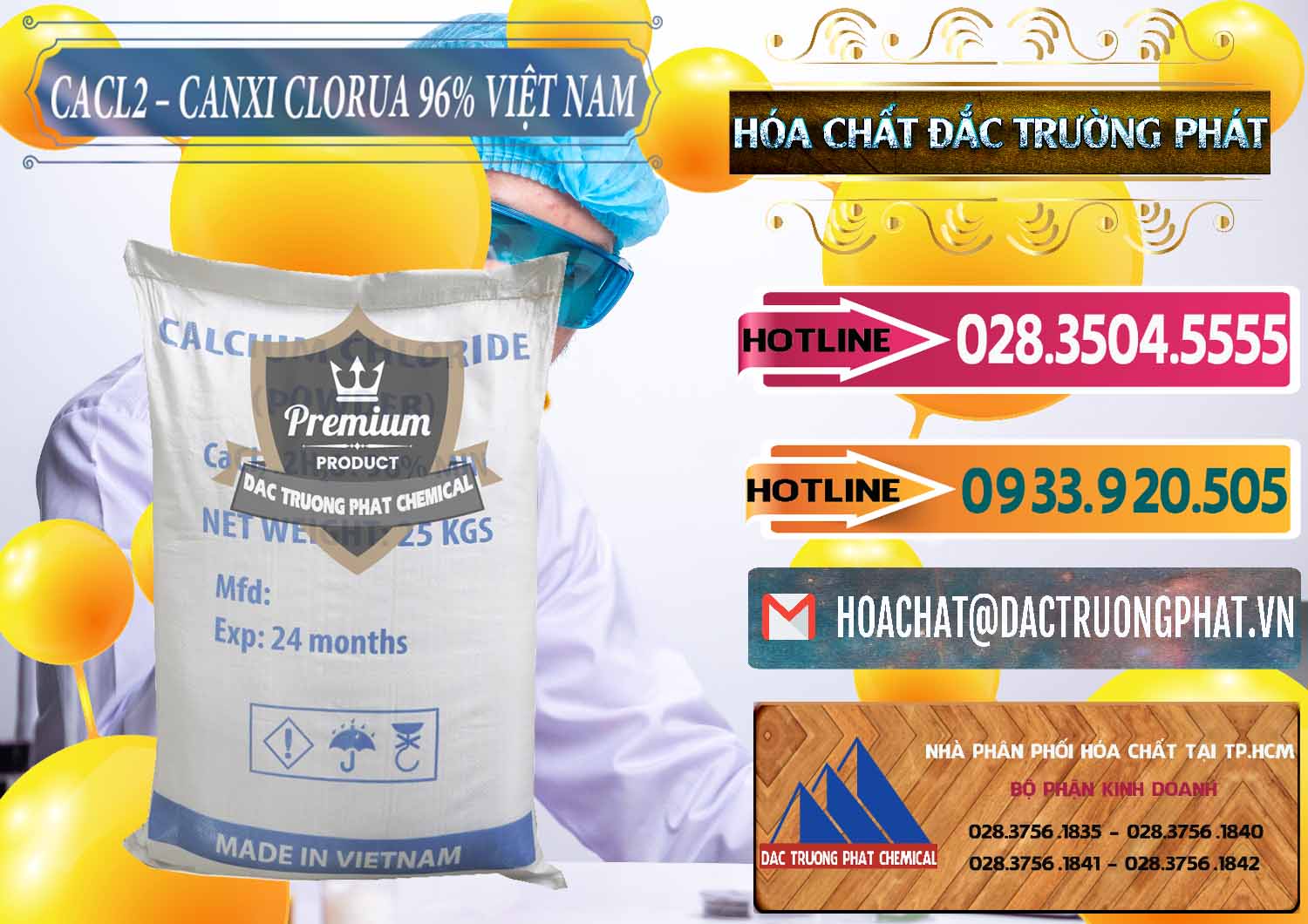Nơi phân phối _ cung ứng CaCl2 – Canxi Clorua 96% Việt Nam - 0236 - Chuyên cung cấp _ kinh doanh hóa chất tại TP.HCM - dactruongphat.vn