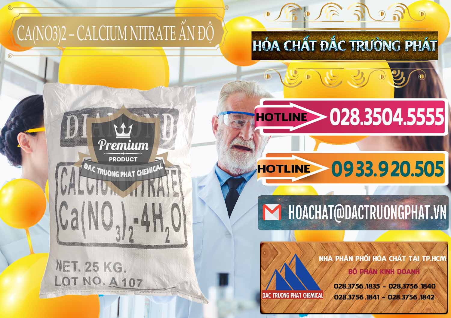 Nơi chuyên cung cấp — bán Muối Calcium Nitrate ß Canxi Nitorat Granulated 99% Ấn Độ India tại Kiên Giang Đơn vị chuyên kinh doanh và bán CA(NO3)2 – Calcium Nitrate Ấn Độ India - 0038 - Công ty cung cấp và phân phối hóa chất tại TP.HCM - dactruongphat.vn
