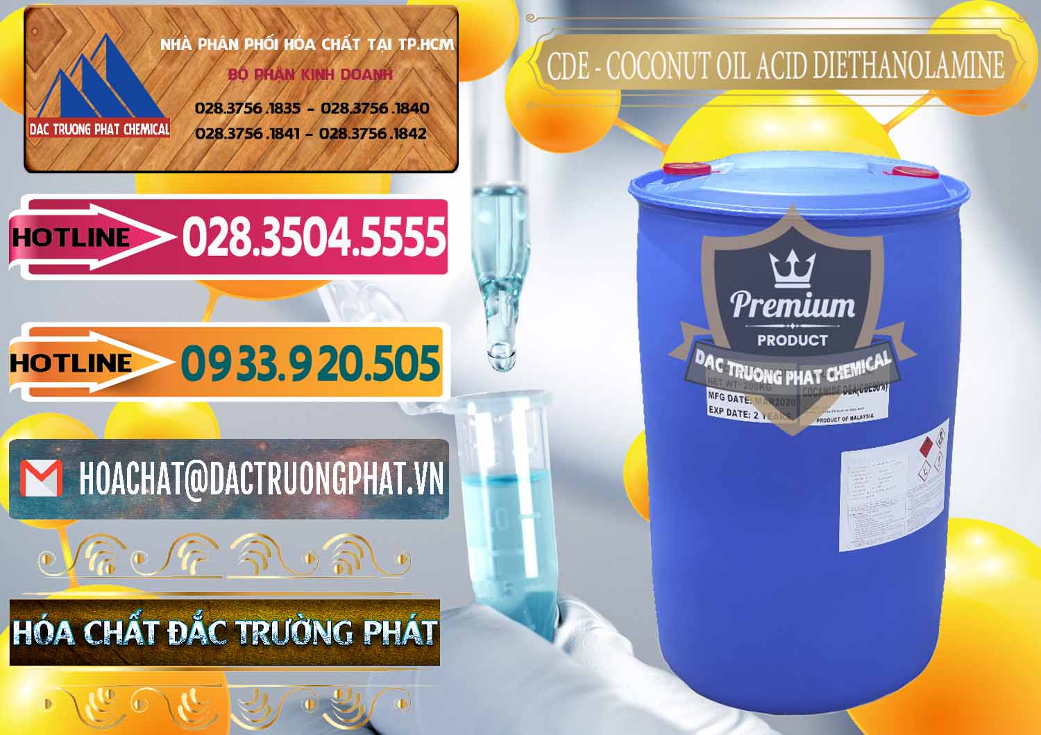 Đơn vị cung cấp _ bán CDE - Coconut Oil Acid Diethanolamine Mã Lai Malaysia - 0311 - Đơn vị chuyên bán và cung cấp hóa chất tại TP.HCM - dactruongphat.vn