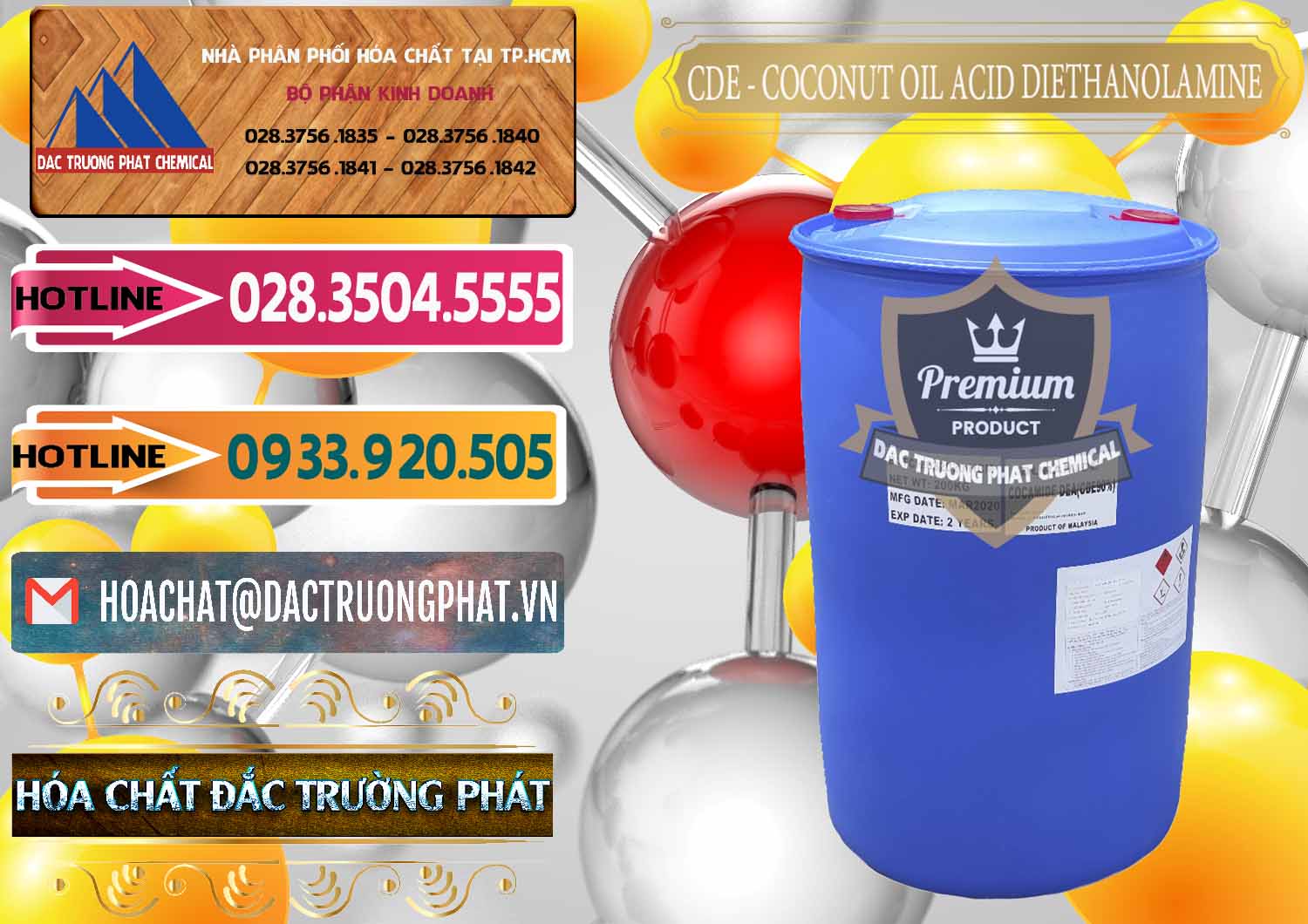 Công ty bán & cung ứng CDE - Coconut Oil Acid Diethanolamine Mã Lai Malaysia - 0311 - Đơn vị chuyên phân phối và bán hóa chất tại TP.HCM - dactruongphat.vn