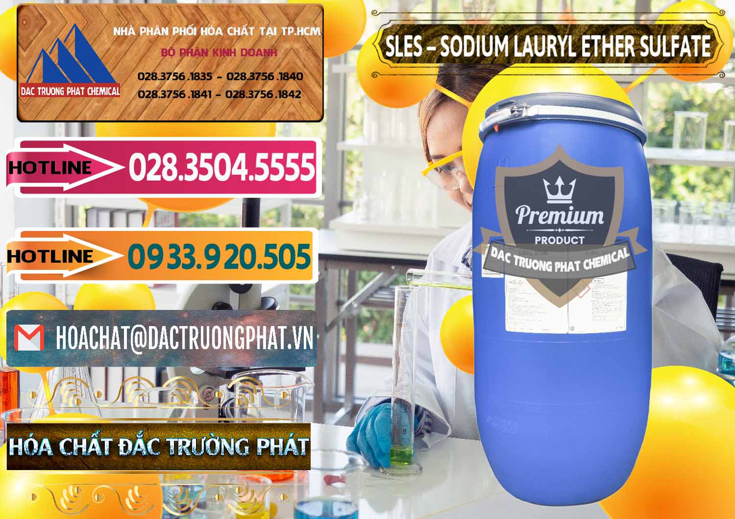 Cty chuyên nhập khẩu ( bán ) Chất Tạo Bọt Sles - Sodium Lauryl Ether Sulphate Kao Indonesia - 0046 - Nơi bán - cung cấp hóa chất tại TP.HCM - dactruongphat.vn