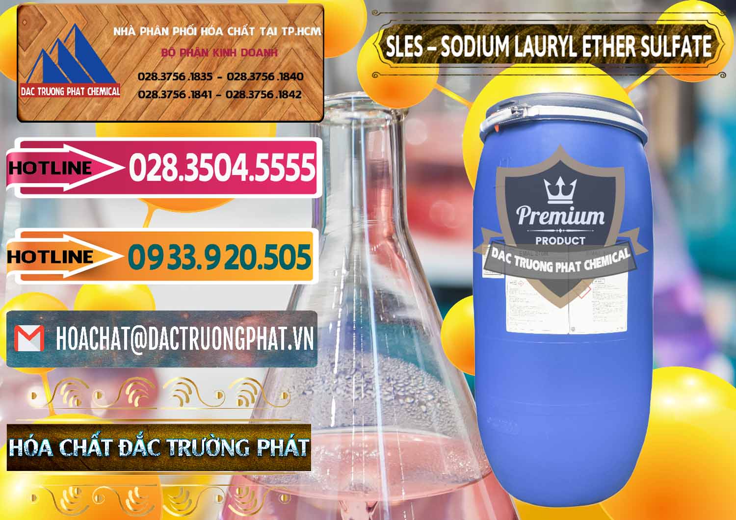 Cty phân phối - bán Chất Tạo Bọt Sles - Sodium Lauryl Ether Sulphate Kao Indonesia - 0046 - Đơn vị chuyên phân phối _ bán hóa chất tại TP.HCM - dactruongphat.vn