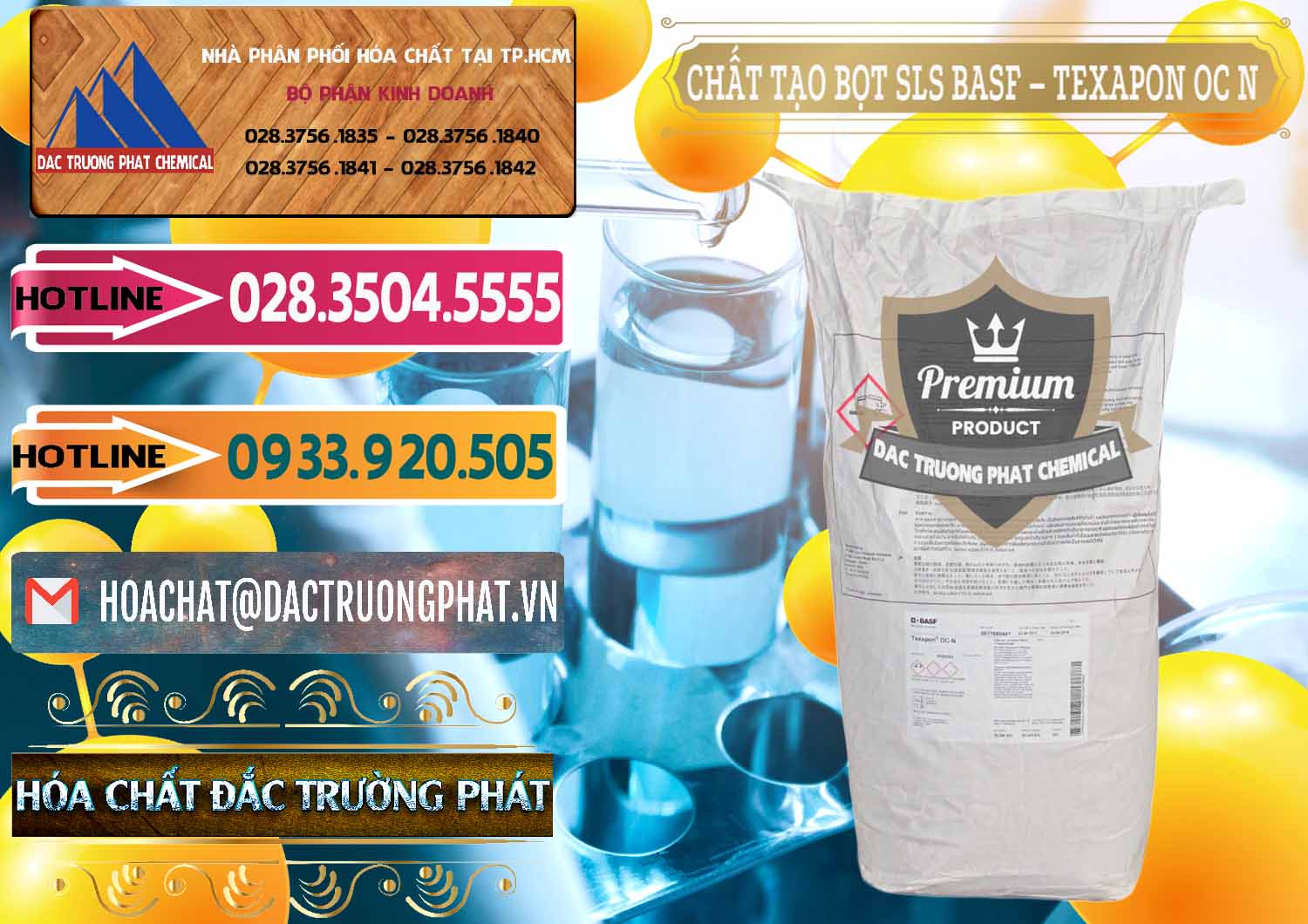 Cty cung ứng - bán Chất Tạo Bọt SLS - Sodium Lauryl Sulfate BASF Texapon OC N - 0049 - Cty chuyên kinh doanh _ phân phối hóa chất tại TP.HCM - dactruongphat.vn