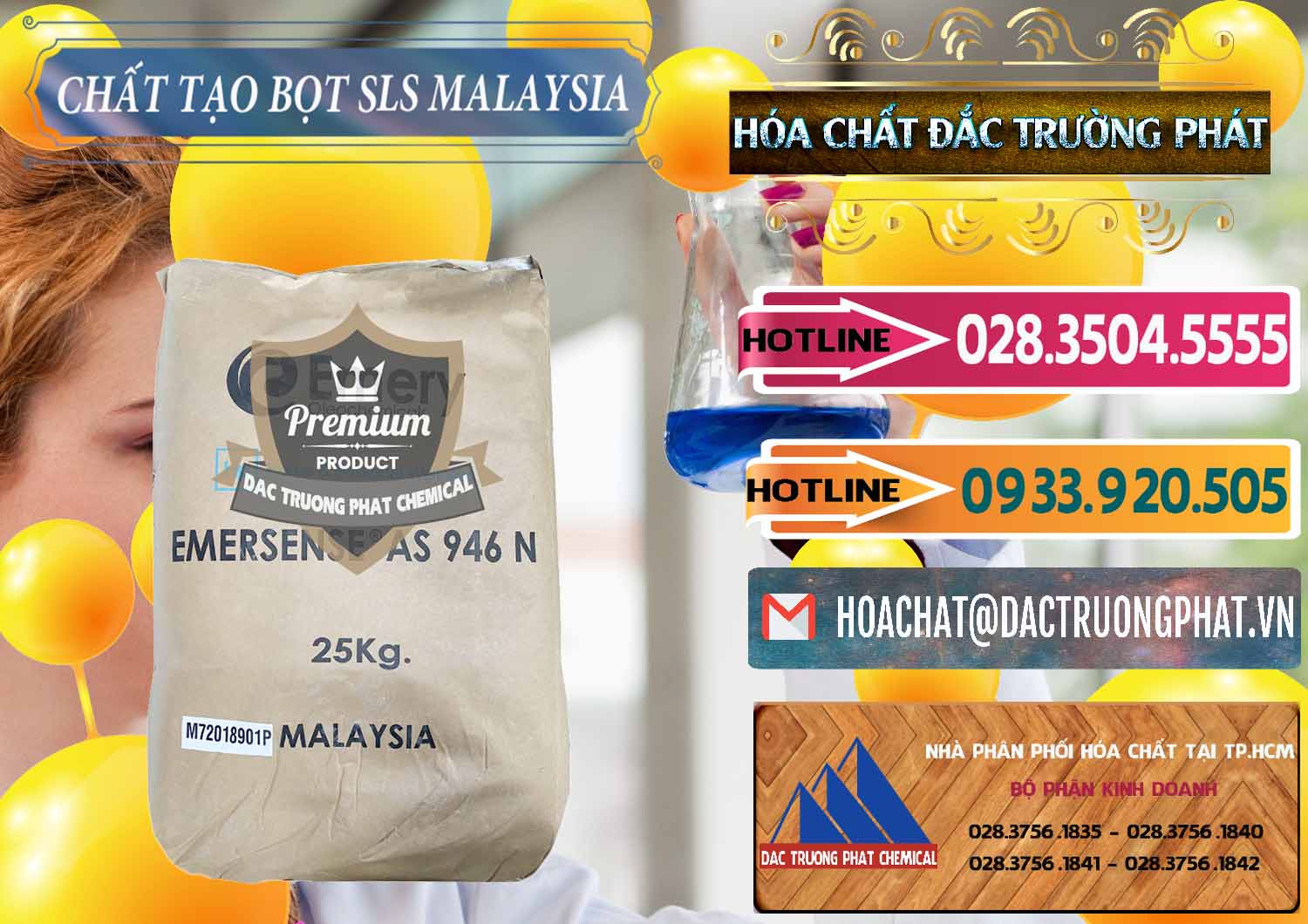Công ty chuyên cung ứng ( bán ) Chất Tạo Bọt SLS Emery - Emersense AS 946N Mã Lai Malaysia - 0423 - Cung cấp _ nhập khẩu hóa chất tại TP.HCM - dactruongphat.vn