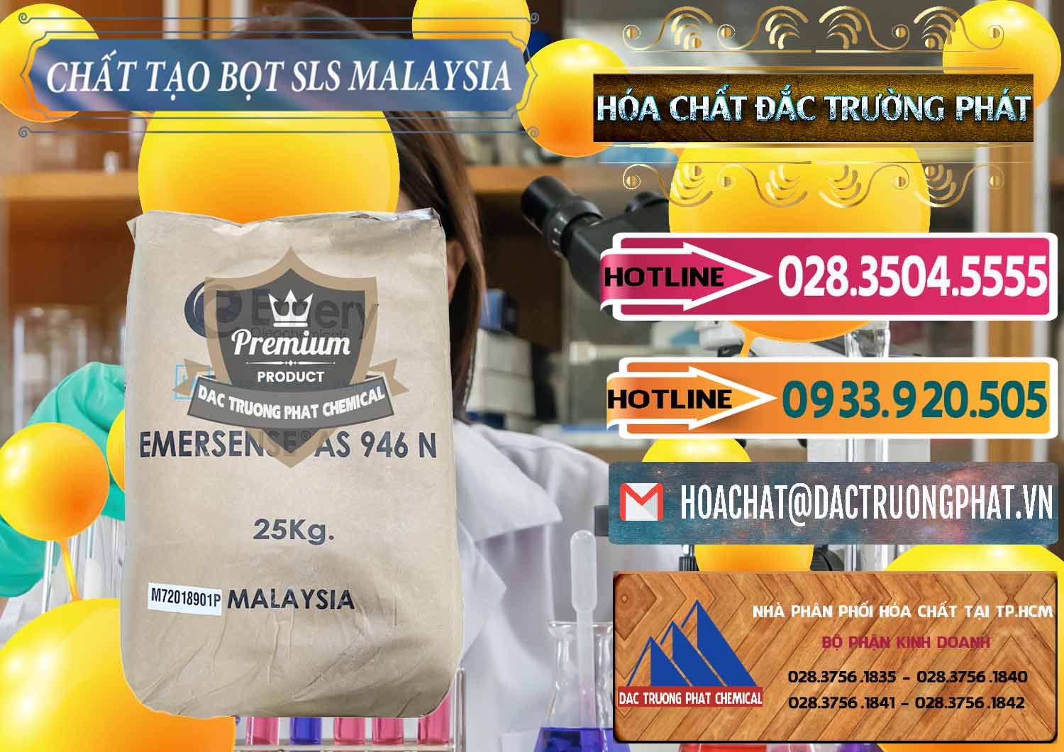 Công ty chuyên bán _ cung ứng Chất Tạo Bọt SLS Emery - Emersense AS 946N Mã Lai Malaysia - 0423 - Nơi bán và cung cấp hóa chất tại TP.HCM - dactruongphat.vn