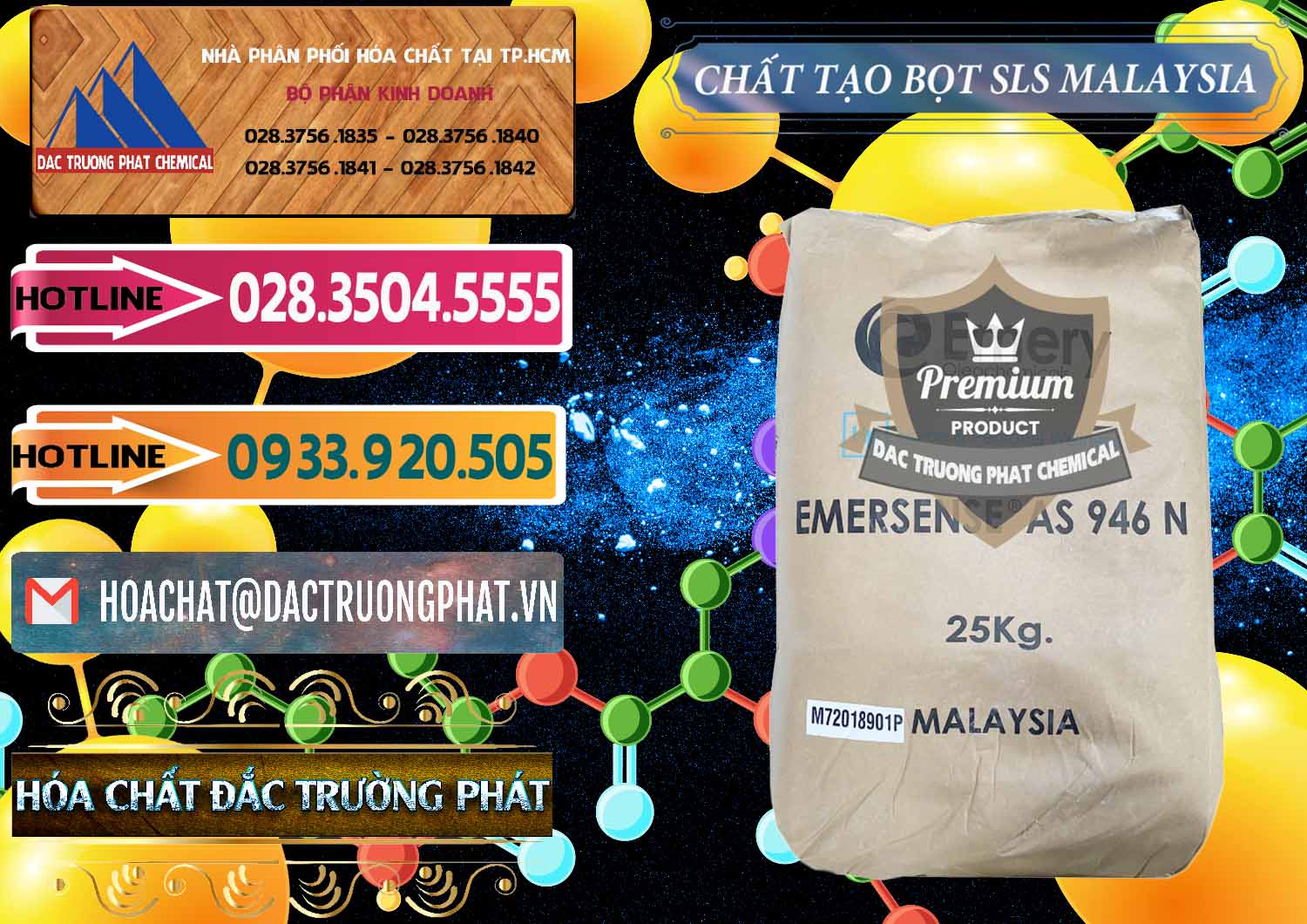 Công ty cung ứng - bán Chất Tạo Bọt SLS Emery - Emersense AS 946N Mã Lai Malaysia - 0423 - Chuyên bán và phân phối hóa chất tại TP.HCM - dactruongphat.vn