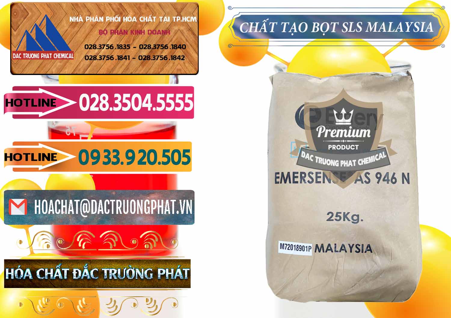 Công ty bán _ cung cấp Chất Tạo Bọt SLS Emery - Emersense AS 946N Mã Lai Malaysia - 0423 - Đơn vị chuyên phân phối & nhập khẩu hóa chất tại TP.HCM - dactruongphat.vn