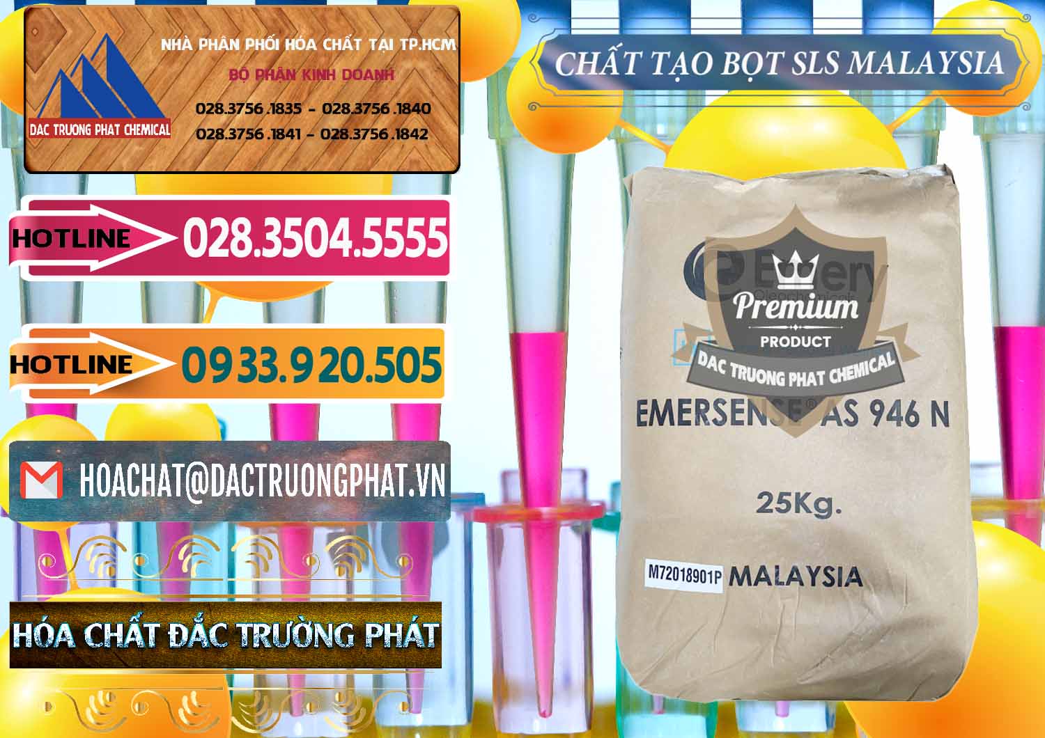 Nơi kinh doanh và bán Chất Tạo Bọt SLS Emery - Emersense AS 946N Mã Lai Malaysia - 0423 - Cty phân phối ( bán ) hóa chất tại TP.HCM - dactruongphat.vn