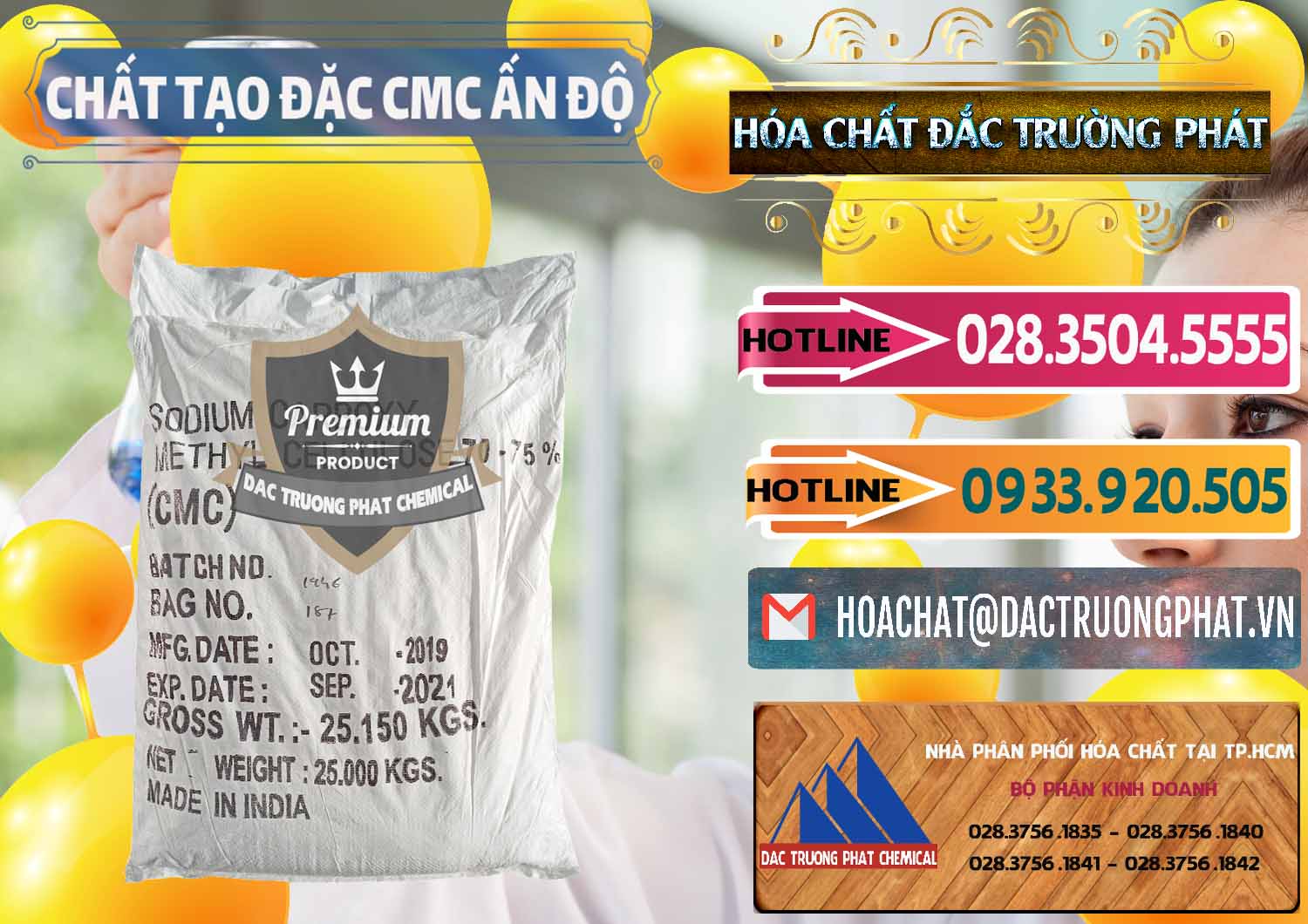 Nhà phân phối và bán Chất Tạo Đặc CMC - Carboxyl Methyl Cellulose Ấn Độ India - 0044 - Cty cung cấp - phân phối hóa chất tại TP.HCM - dactruongphat.vn
