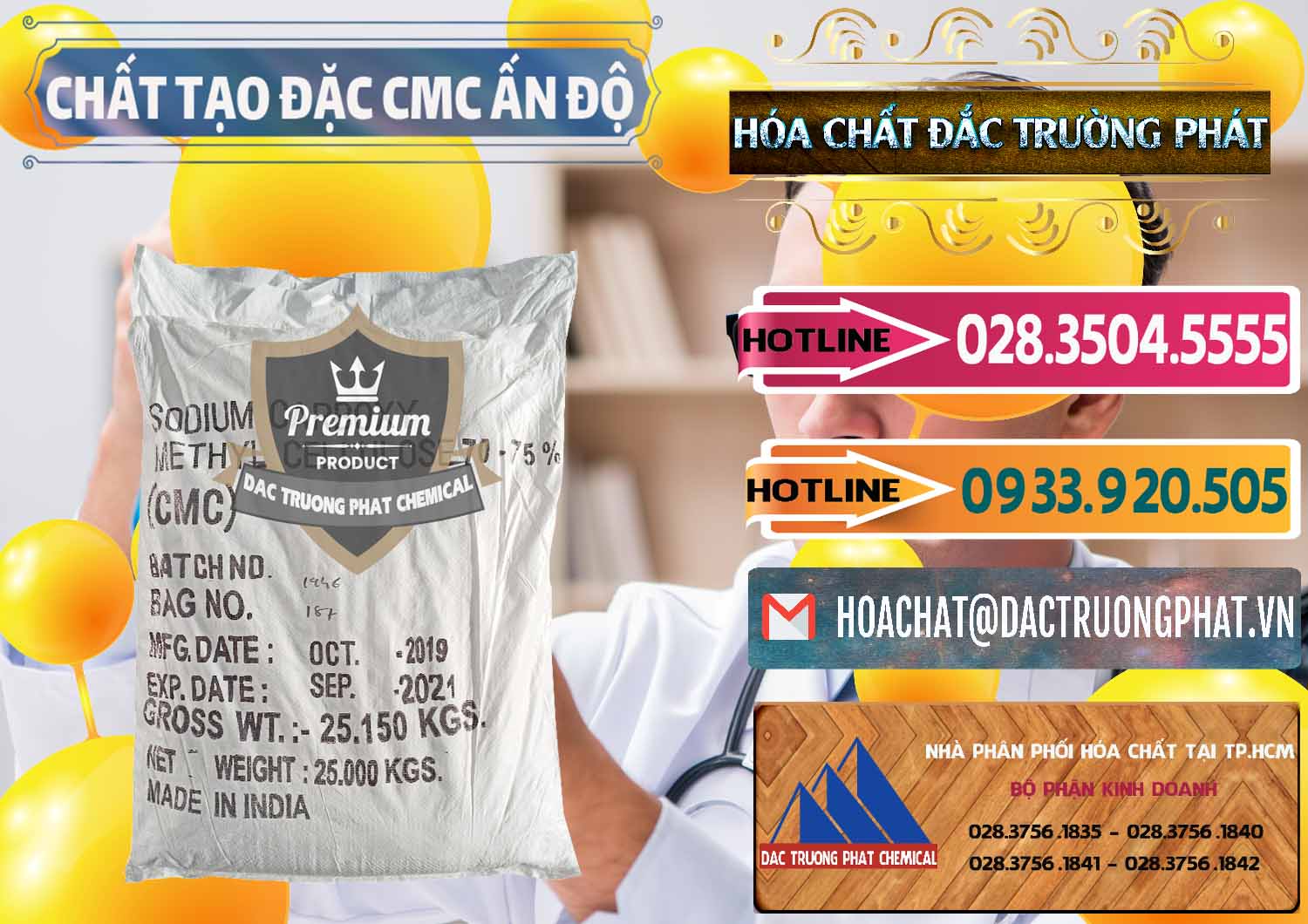 Cty bán _ cung cấp Chất Tạo Đặc CMC - Carboxyl Methyl Cellulose Ấn Độ India - 0044 - Đơn vị cung cấp ( phân phối ) hóa chất tại TP.HCM - dactruongphat.vn