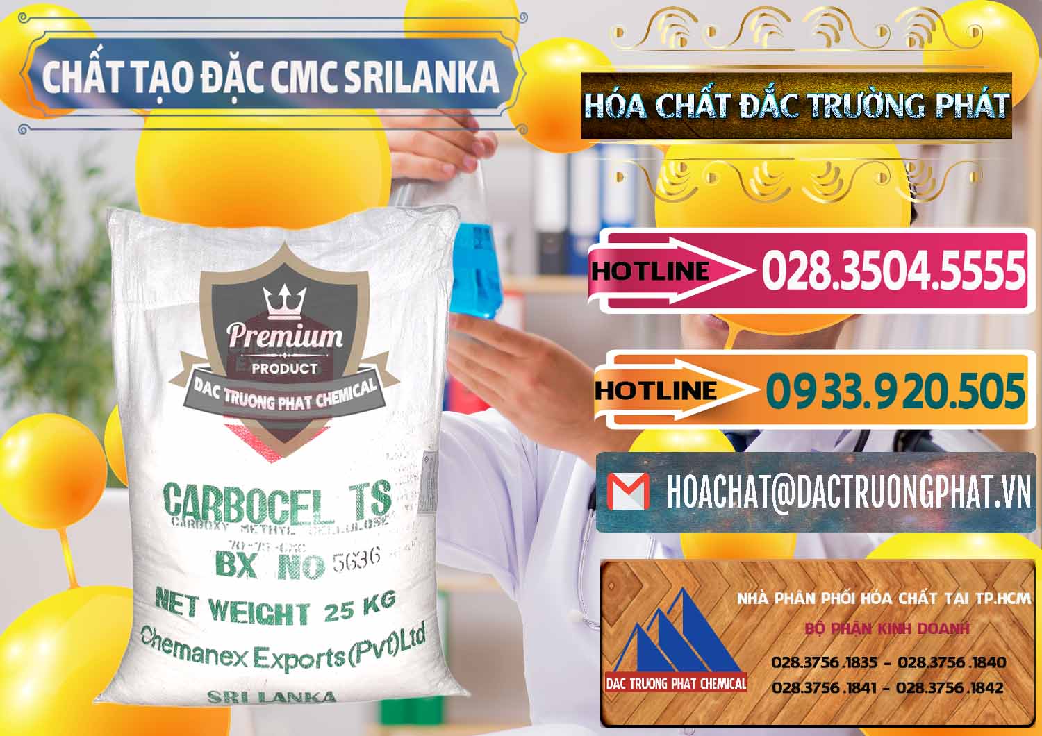 Chuyên phân phối _ bán Chất Tạo Đặc CMC - Carboxyl Methyl Cellulose Srilanka - 0045 - Đơn vị chuyên phân phối - cung ứng hóa chất tại TP.HCM - dactruongphat.vn