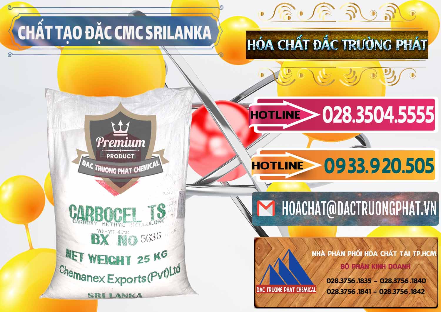 Kinh doanh ( bán ) Chất Tạo Đặc CMC - Carboxyl Methyl Cellulose Srilanka - 0045 - Công ty bán & cung cấp hóa chất tại TP.HCM - dactruongphat.vn