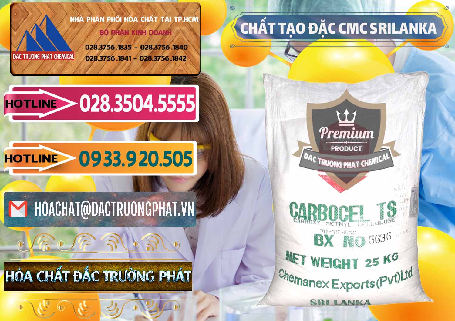Cung cấp và bán Chất Tạo Đặc CMC - Carboxyl Methyl Cellulose Srilanka - 0045 - Kinh doanh và phân phối hóa chất tại TP.HCM - dactruongphat.vn