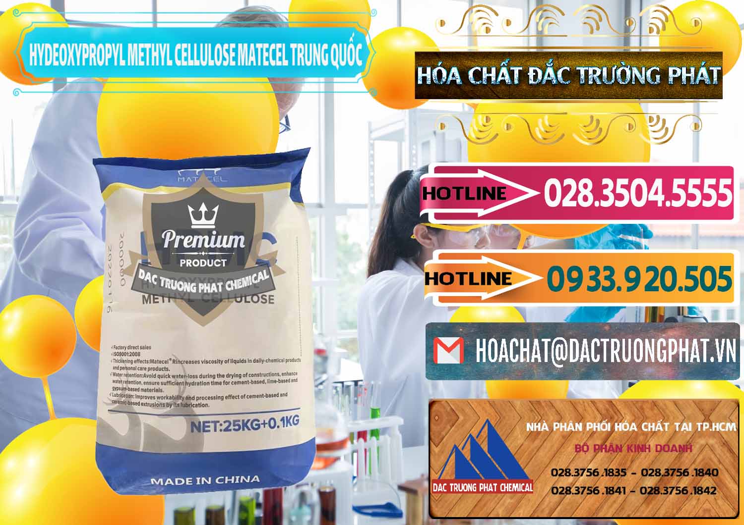 Nơi bán - phân phối Chất Tạo Đặc HPMC - Hydroxypropyl Methyl Cellulose Matecel Trung Quốc China - 0396 - Chuyên phân phối - cung cấp hóa chất tại TP.HCM - dactruongphat.vn