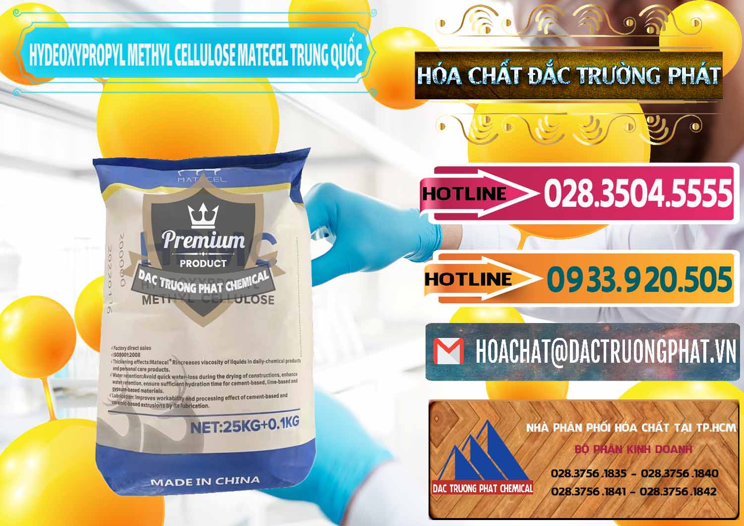 Cty kinh doanh ( bán ) Chất Tạo Đặc HPMC - Hydroxypropyl Methyl Cellulose Matecel Trung Quốc China - 0396 - Công ty cung cấp và kinh doanh hóa chất tại TP.HCM - dactruongphat.vn