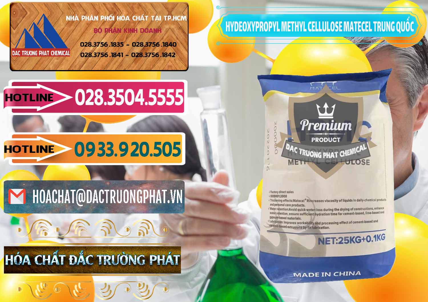 Đơn vị cung cấp - bán Chất Tạo Đặc HPMC - Hydroxypropyl Methyl Cellulose Matecel Trung Quốc China - 0396 - Cung cấp & phân phối hóa chất tại TP.HCM - dactruongphat.vn