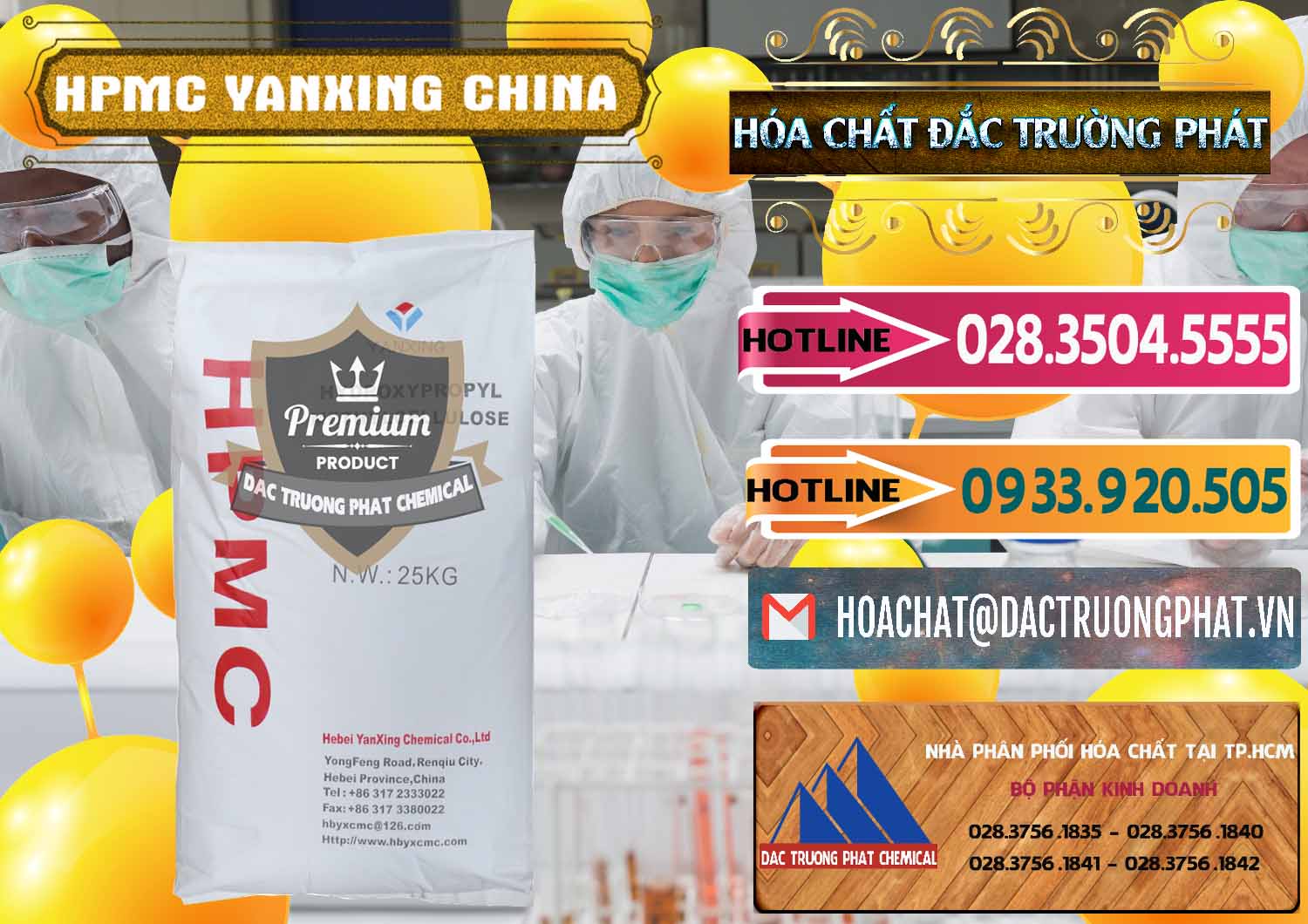 Cty bán ( cung cấp ) Chất Tạo Đặc HPMC - Hydroxypropyl Methyl Cellulose Yanxing Trung Quốc China - 0483 - Cty kinh doanh - phân phối hóa chất tại TP.HCM - dactruongphat.vn