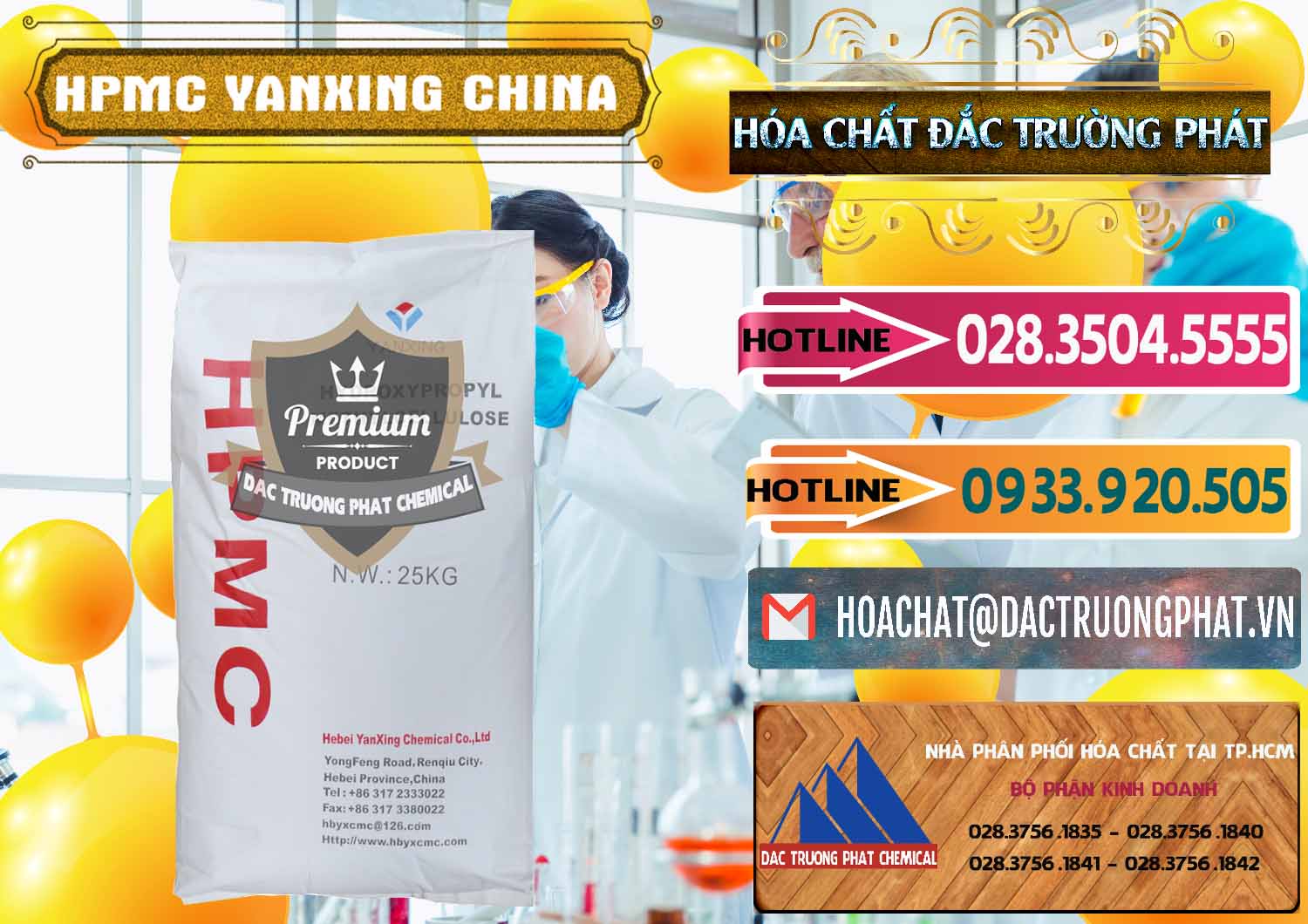 Chuyên bán _ cung ứng Chất Tạo Đặc HPMC - Hydroxypropyl Methyl Cellulose Yanxing Trung Quốc China - 0483 - Công ty chuyên bán _ cung cấp hóa chất tại TP.HCM - dactruongphat.vn