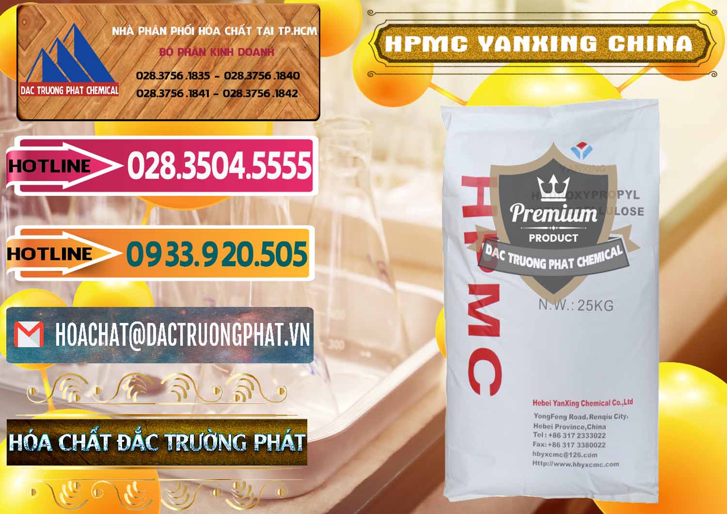 Cty kinh doanh _ bán Chất Tạo Đặc HPMC - Hydroxypropyl Methyl Cellulose Yanxing Trung Quốc China - 0483 - Cty chuyên kinh doanh - cung cấp hóa chất tại TP.HCM - dactruongphat.vn