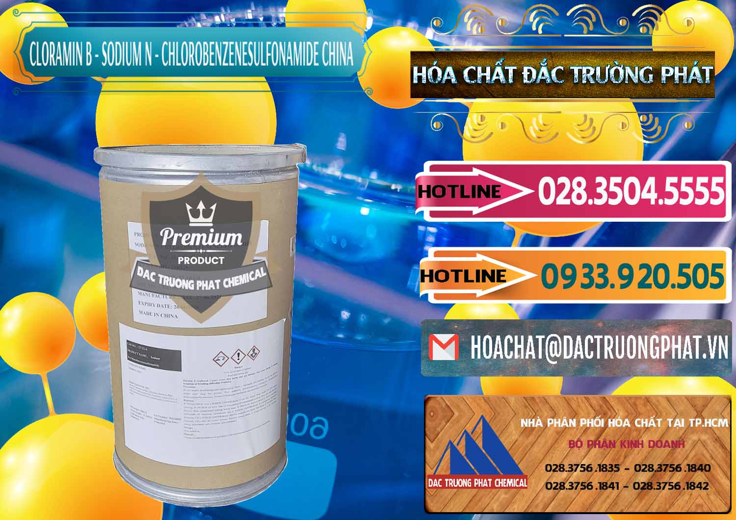 Đơn vị phân phối & bán Cloramin B Khử Trùng, Diệt Khuẩn Trung Quốc China - 0298 - Đơn vị chuyên kinh doanh và phân phối hóa chất tại TP.HCM - dactruongphat.vn