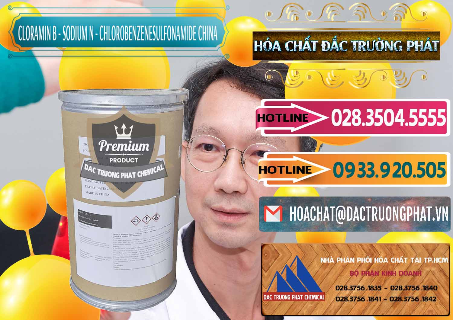 Nơi chuyên phân phối ( bán ) Cloramin B Khử Trùng, Diệt Khuẩn Trung Quốc China - 0298 - Nơi bán và cung cấp hóa chất tại TP.HCM - dactruongphat.vn