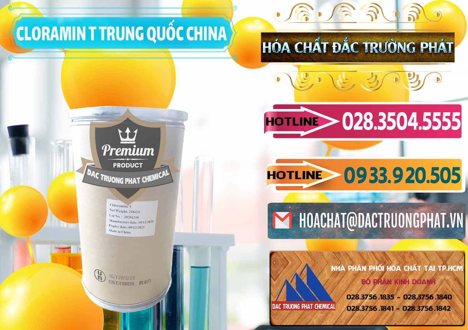Công ty chuyên bán ( cung cấp ) Cloramin T Khử Trùng, Diệt Khuẩn Trung Quốc China - 0301 - Cty chuyên cung cấp và kinh doanh hóa chất tại TP.HCM - dactruongphat.vn