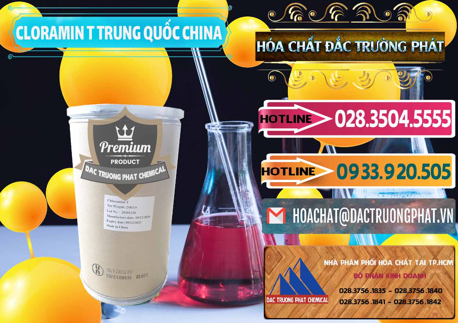Công ty nhập khẩu _ bán Cloramin T Khử Trùng, Diệt Khuẩn Trung Quốc China - 0301 - Công ty cung cấp _ phân phối hóa chất tại TP.HCM - dactruongphat.vn